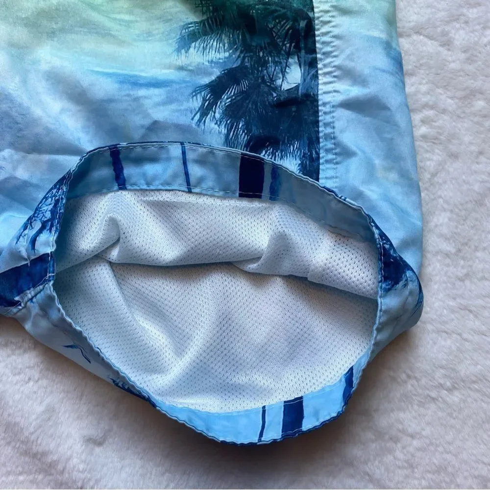 Hollister Palm Tree Design Swim Trucks Size Small